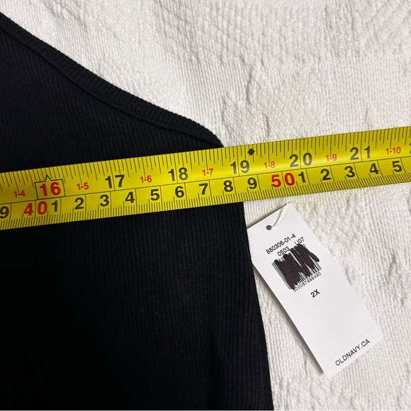 Old Navy Womens A Line Dress Black Ribbed Midi Halter Sleeveless Knit 2X Summer - Picture 8 of 9